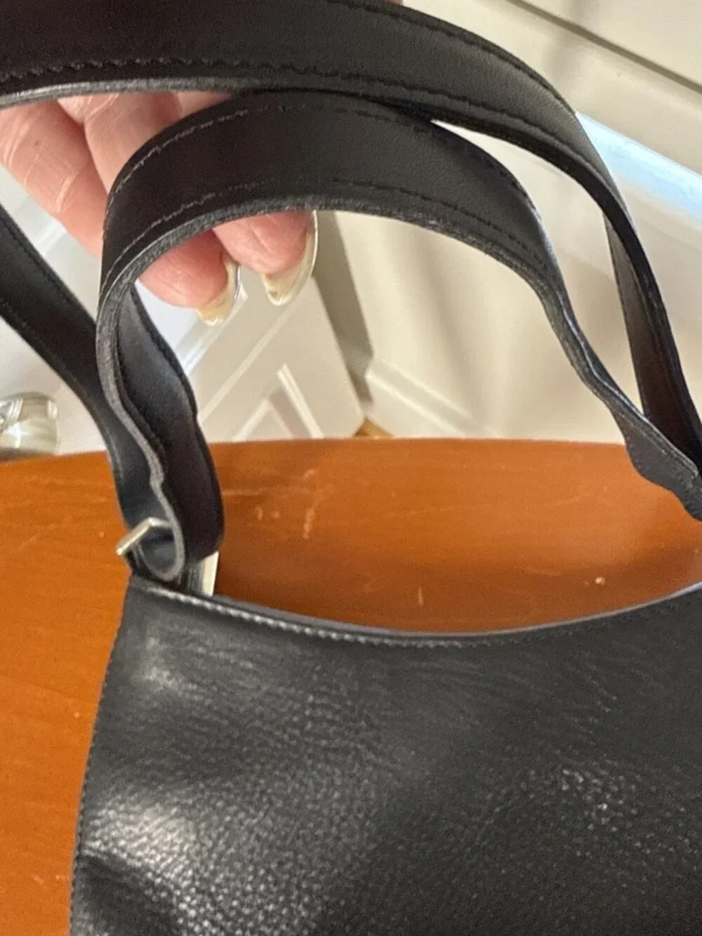 Vintage Coach Pebble Leather Hobo Shoulder Bag -Black Great Shape Lovely